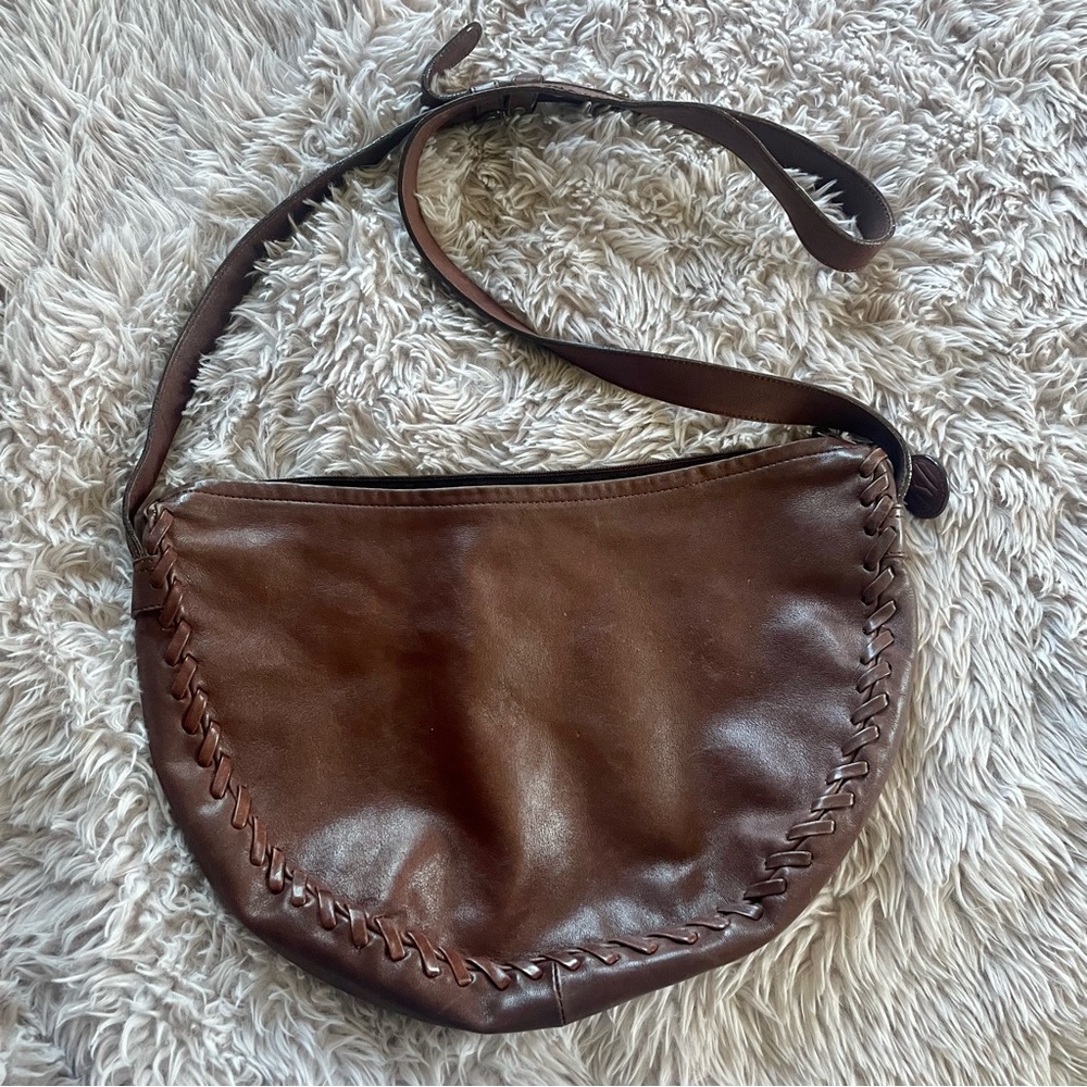 AKII Anne Klein II Brown Leather Bag